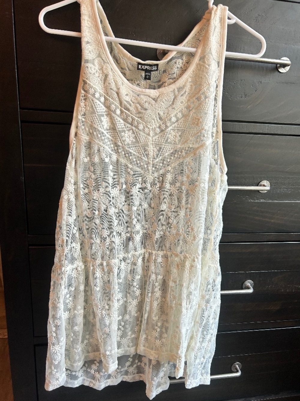 New Cream/Ivory Lace Tank